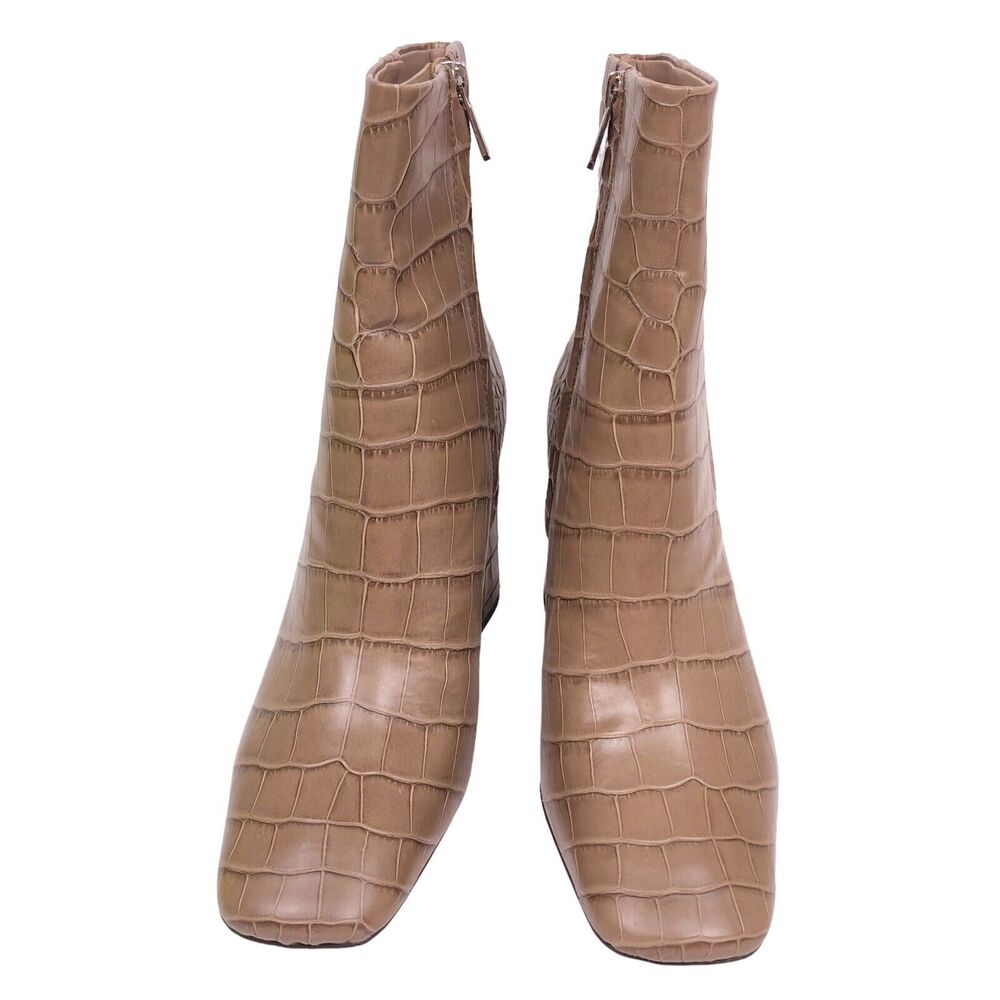 New Sam Edelman Codie Croc Square Toe Block Heel … - image 3